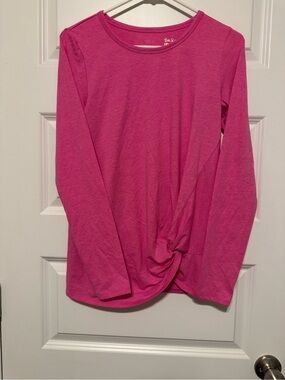 Lilly Pulitzer Luxletic Long-Sleeve Knot Front Top - Barbie Pink
